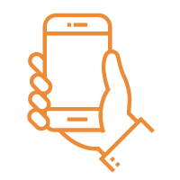  image of clip art of hand holding a cellular phone 